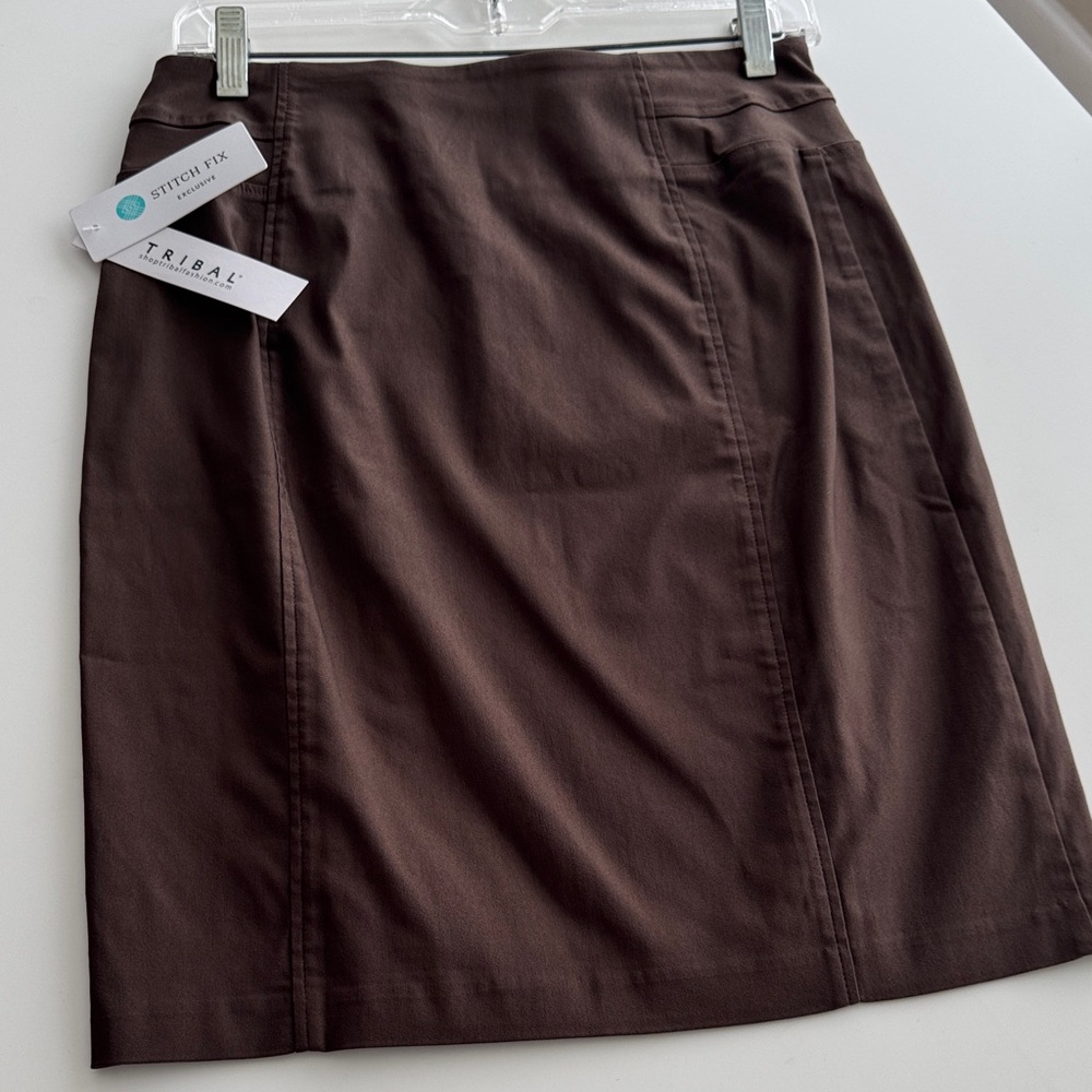 Tribal Dark Brown Pencil Skirt